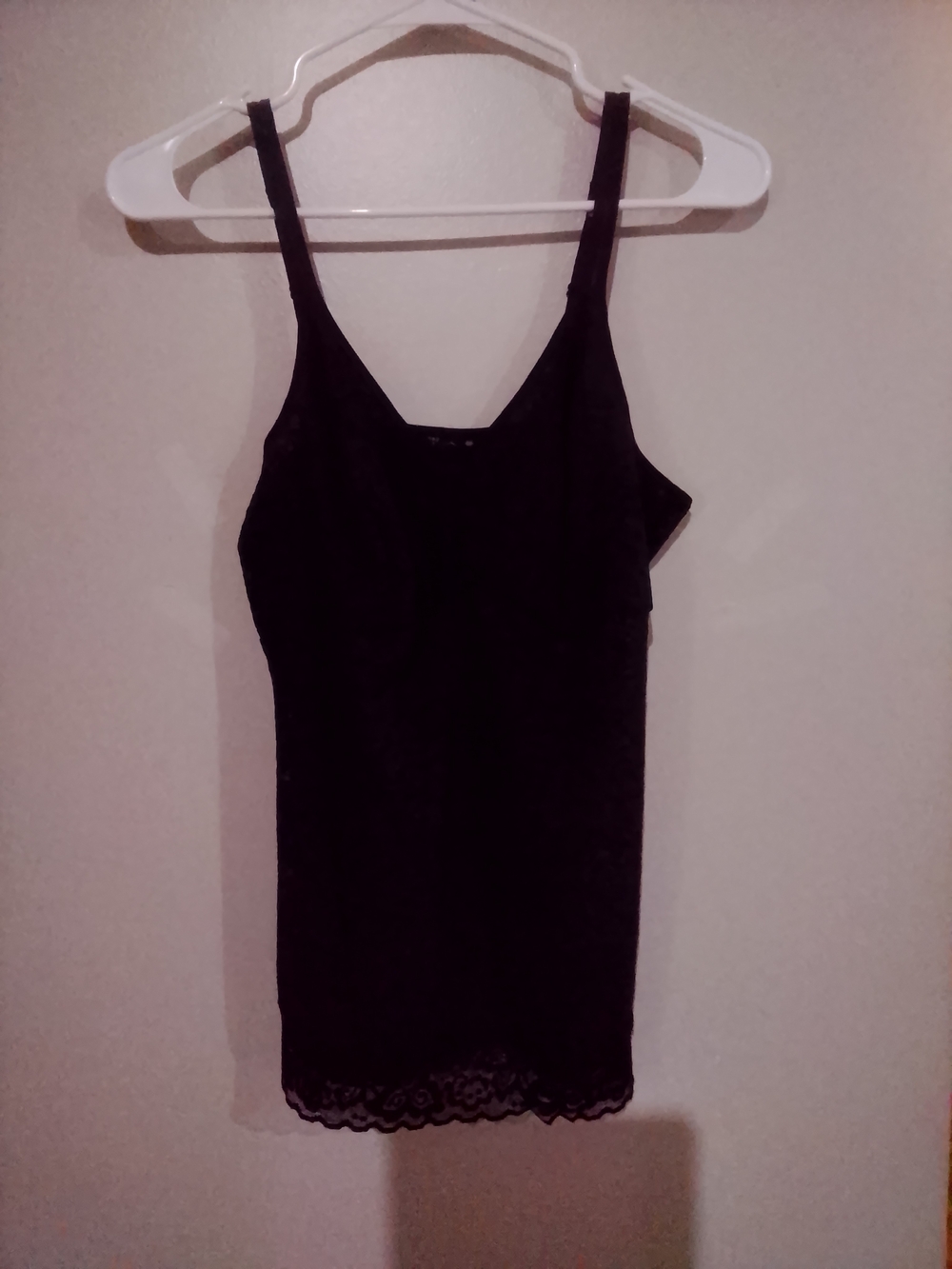 Bali Black Lace-Trim Tank Top